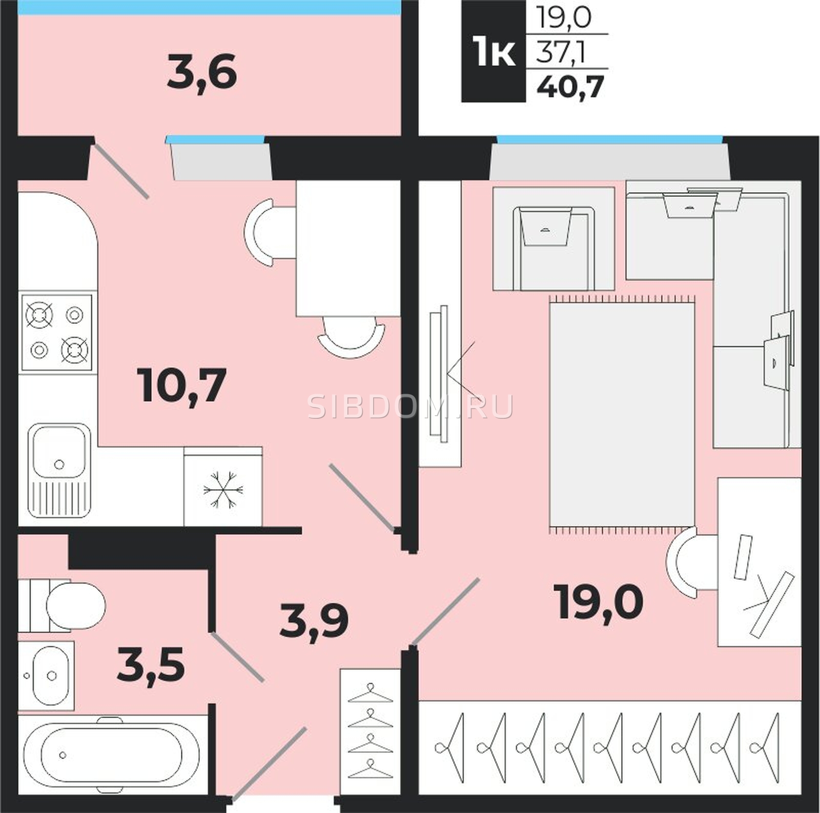 Продам однокомнатную квартиру в Криводановка Калина Красная, дом 1, 37.1  кв.м, 18 этаж - СИБДОМ, объявление 941012