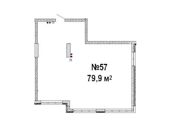 Планировка трёхкомнатной квартиры 79,2 кв.м