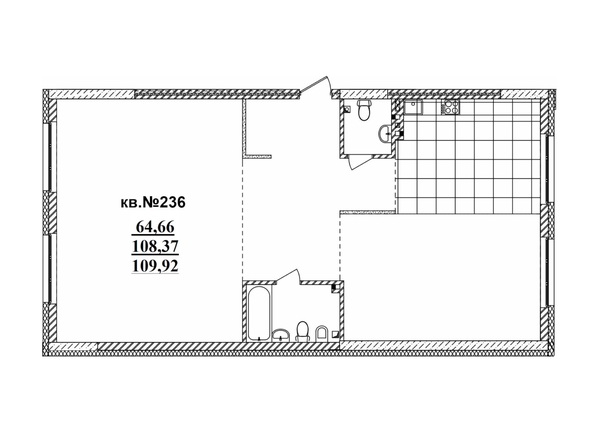 Планировка Студия 109,92 м²