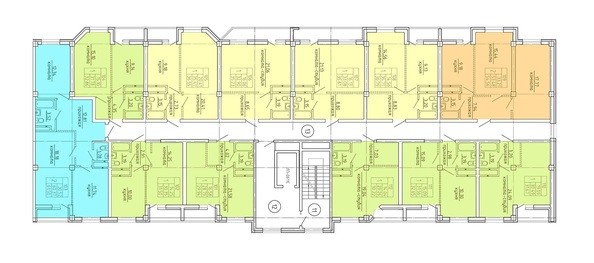 Типовая планировка 2-8 этажей, подъезд 2