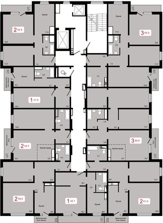 План 17 этажа 1 подъезд