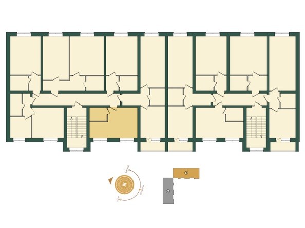 Типовой план этажа 3, 4 подъезд