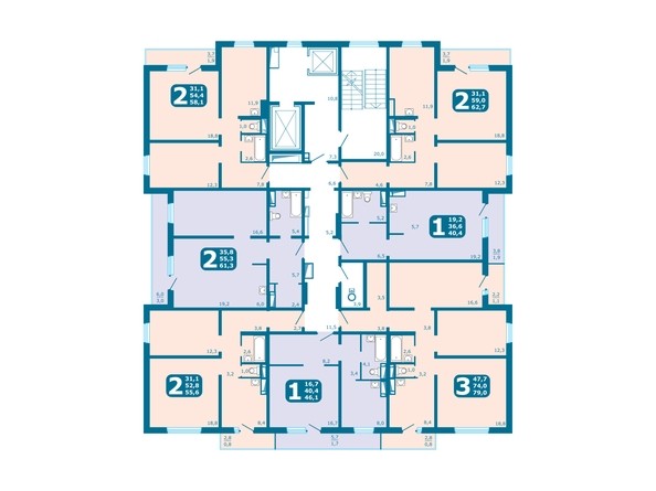 План 3-13 этажа