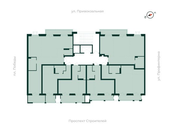 Типовой план этажа 10 подъезд