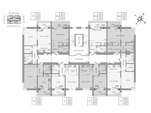 План 3-5 этажа