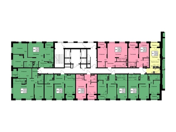 План 12-17 этажа