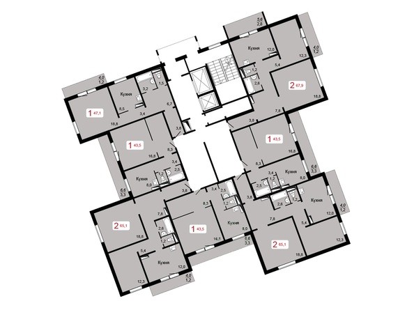 планировка типового этажа