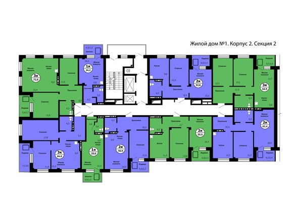 План типового этажа Секция 2