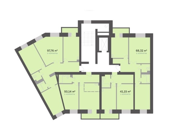 Типовой план этажа 8 подъезд