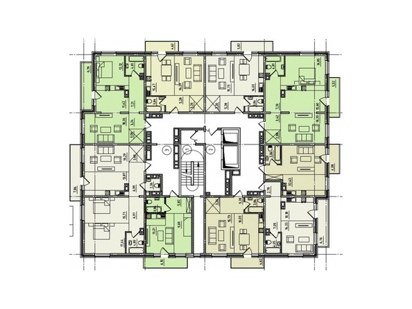 Типовая планировка 8-10 этажей