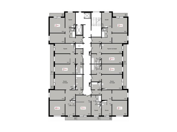 Планировка 10-16 этажей