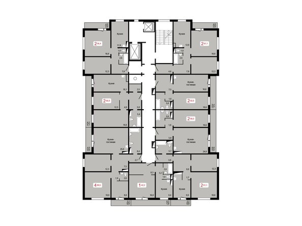Планировка 6-9 этажей