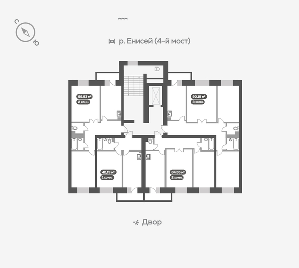 
   Продам 1-комнатную, 42.6 м², Академгородок ул, 80

. Фото 21.