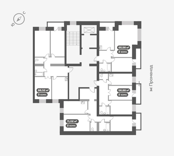 
   Продам 2-комнатную, 65.56 м², Сити-квартал Октябрьский, дом 1

. Фото 17.