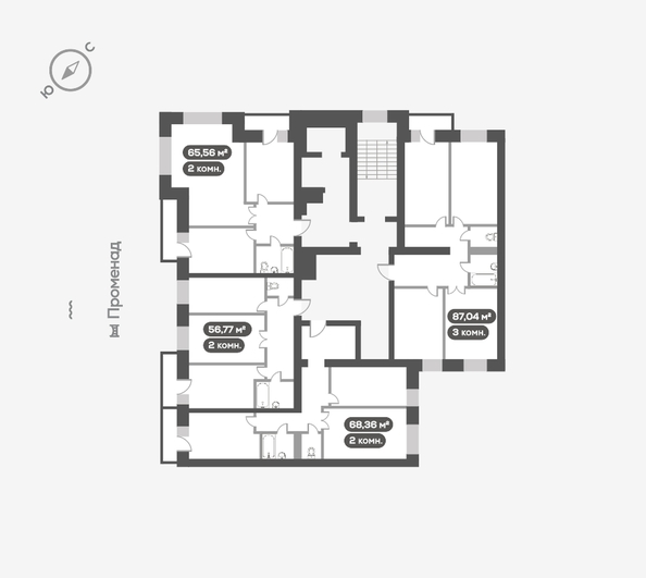 
   Продам 2-комнатную, 68.36 м², Сити-квартал Октябрьский, дом 2

. Фото 12.