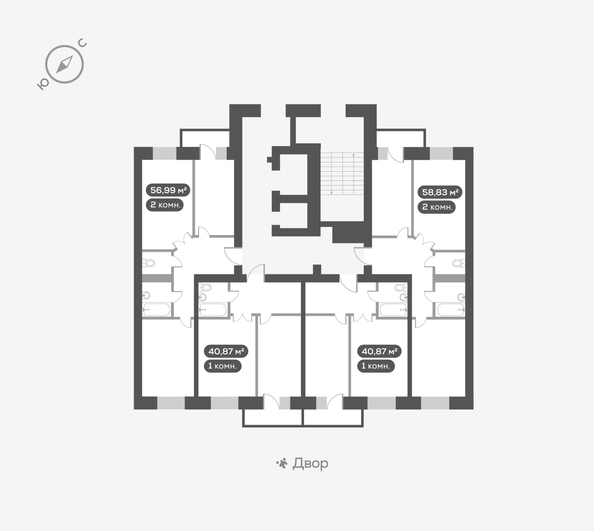 
   Продам 2-комнатную, 56.99 м², Сити-квартал Октябрьский, дом 2

. Фото 8.