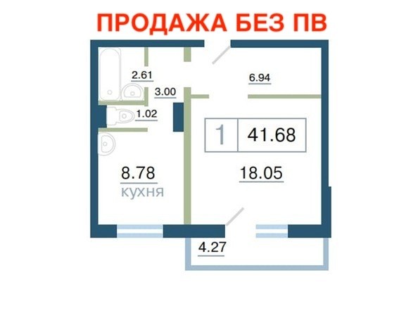 
   Продам 1-комнатную, 41.68 м², Нанжуль-Солнечный, дом 8

. Фото 1.