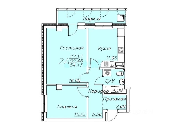 
   Продам 2-комнатную, 54.22 м², Housepark (Хауспарк)

. Фото 1.
