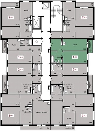 
   Продам 1-комнатную, 49.3 м², Мичурино, дом 2 строение 4

. Фото 2.