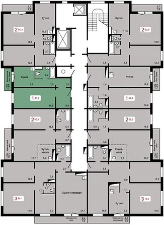 
   Продам 1-комнатную, 41.9 м², Мичурино, дом 2 строение 4

. Фото 1.