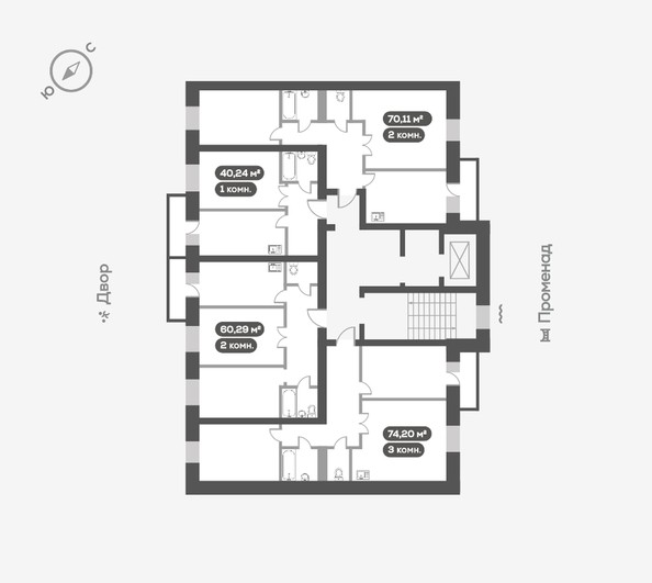 
   Продам 2-комнатную, 60.29 м², Сити-квартал Октябрьский, дом 1

. Фото 17.