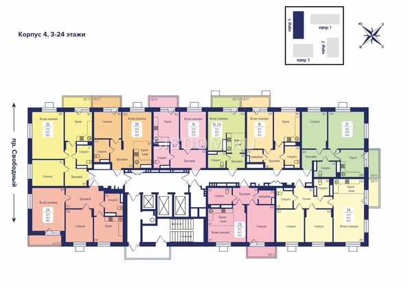 
   Продам 2-комнатную, 50.9 м², Univers (Универс), 2 квартал

. Фото 2.