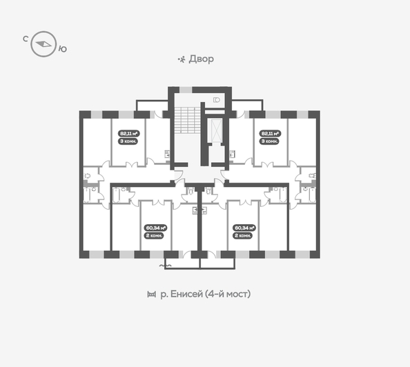 
   Продам 2-комнатную, 60.9 м², Академгородок ул, 78

. Фото 19.