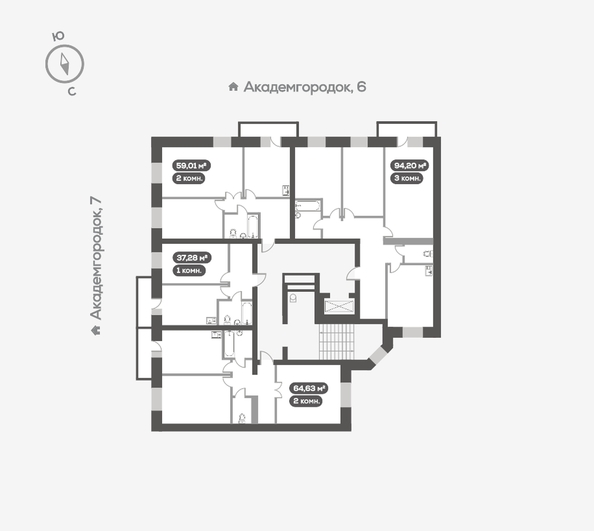 
   Продам 3-комнатную, 94.2 м², Академгородок, дом 5

. Фото 14.