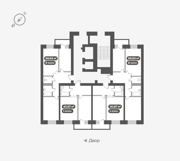 
   Продам 1-комнатную, 40.87 м², Сити-квартал Октябрьский, дом 2

. Фото 17.