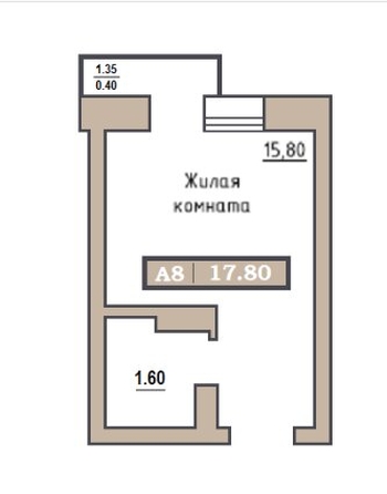 
   Продам студию, 17.8 м², Симфония

. Фото 1.