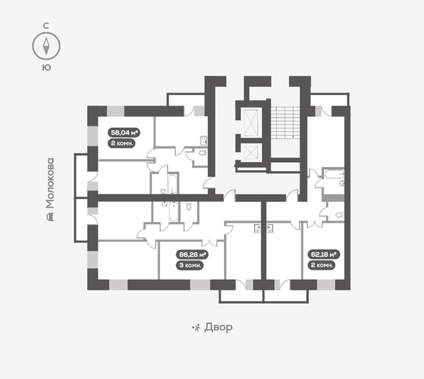 
   Продам 3-комнатную, 86.26 м², Сити-квартал на Взлетной, дом 1

. Фото 13.