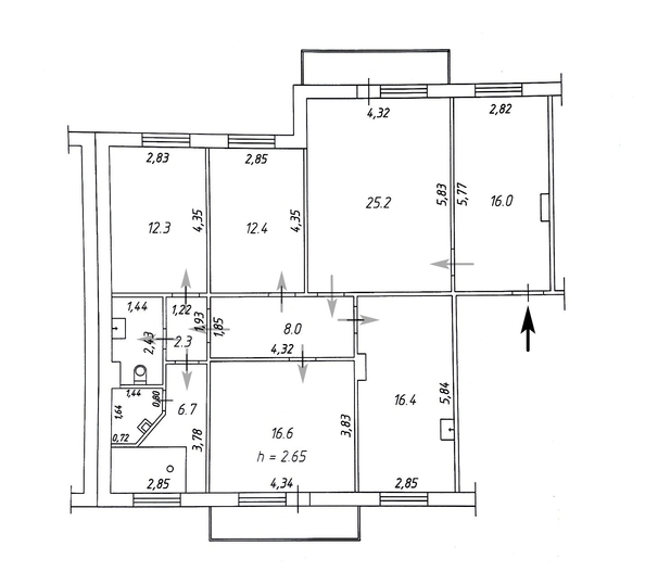 
   Продам 4-комнатную, 125 м², Батурина ул, 7

. Фото 11.