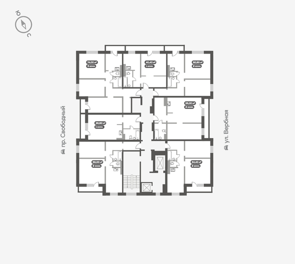 
   Продам 3-комнатную, 74 м², Белый квартал на Свободном, дом 2

. Фото 18.