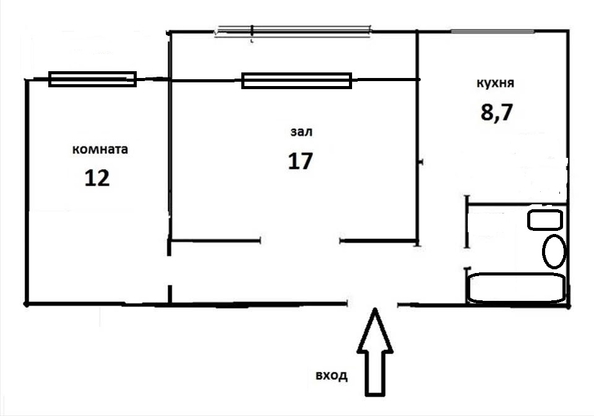 
   Продам 2-комнатную, 54.8 м², Академгородок ул, 28

. Фото 3.