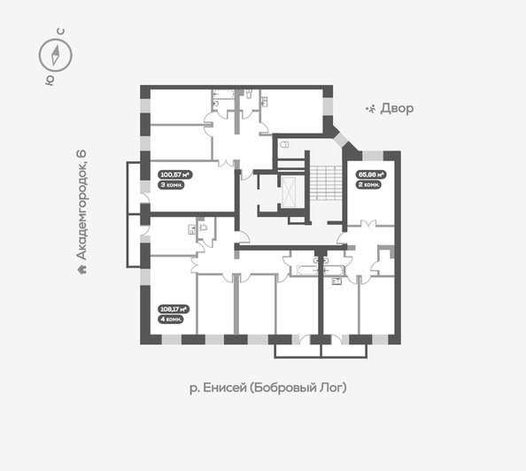 
   Продам 3-комнатную, 101.3 м², Академгородок ул, 78

. Фото 19.