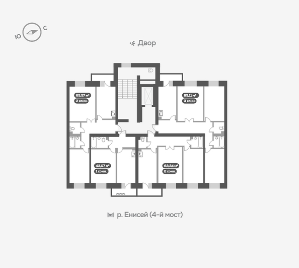 
   Продам 3-комнатную, 85.1 м², Академгородок ул, 78

. Фото 19.