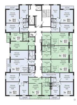 
   Продам 1-комнатную, 41.7 м², Три слона, дом 3

. Фото 1.