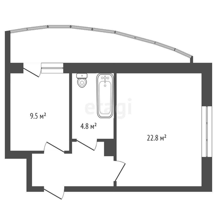 
   Продам 1-комнатную, 45 м², Борисова ул, 38

. Фото 12.