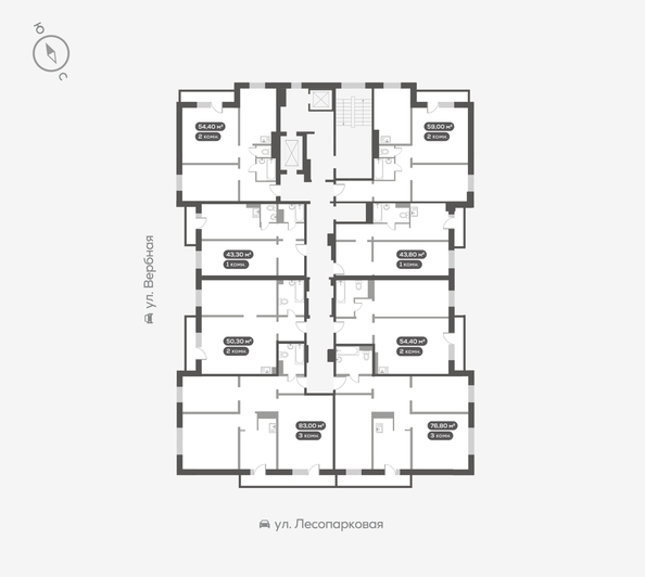 
   Продам 1-комнатную, 43.8 м², Белый квартал на Свободном, дом 3

. Фото 16.