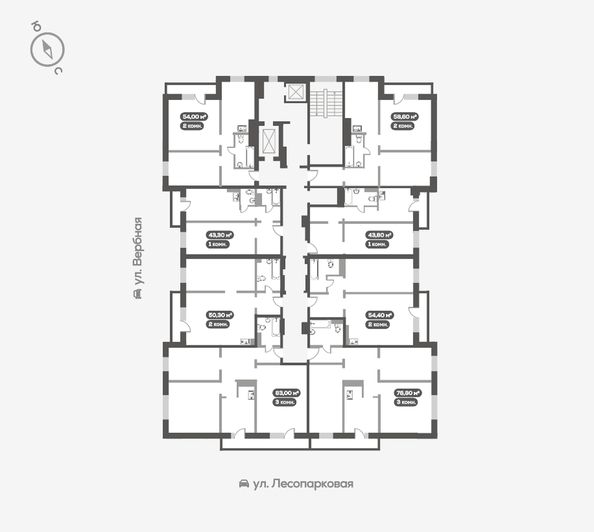 
   Продам 2-комнатную, 54 м², Белый квартал на Свободном, дом 3

. Фото 18.