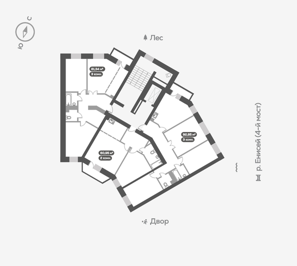 
   Продам 2-комнатную, 61.7 м², Академгородок ул, 80

. Фото 18.