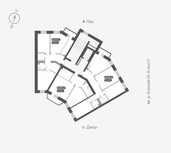 
   Продам 2-комнатную, 61.7 м², Академгородок ул, 80

. Фото 18.