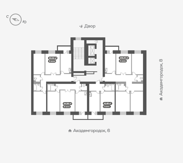 
   Продам 3-комнатную, 83.1 м², Академгородок ул, 80

. Фото 18.