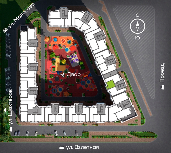 
   Продам 1-комнатную, 44.71 м², Сити-квартал на Взлетной, дом 1

. Фото 2.