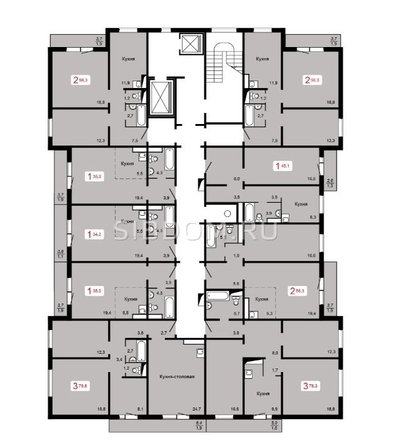 
   Продам 2-комнатную, 56.3 м², 60 лет Октября ул, 90

. Фото 3.