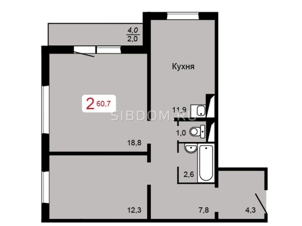 
   Продам 2-комнатную, 56.3 м², Судостроительная ул, 31в

. Фото 9.