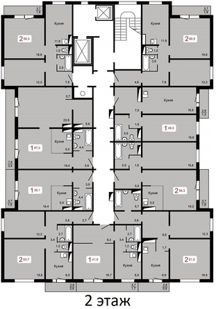 
   Продам 2-комнатную, 56.3 м², Аральская ул, 51

. Фото 11.