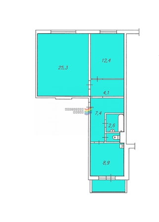 
   Продам 2-комнатную, 61.7 м², 9 Мая ул, 49

. Фото 2.