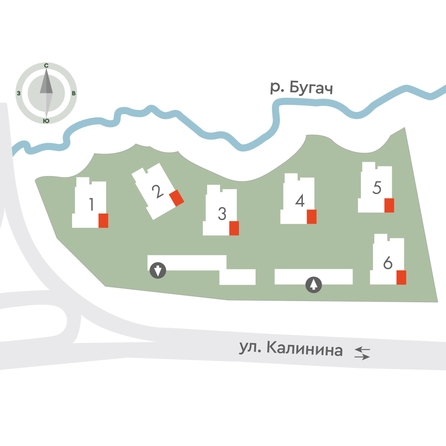 
  Продается 3-комн. квартира 60.3 м², в ЖК Калина Долина, дом 2. Фото 5.