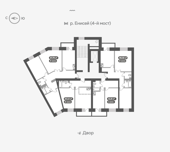 
   Продам 3-комнатную, 97.9 м², Академгородок ул, 80

. Фото 18.